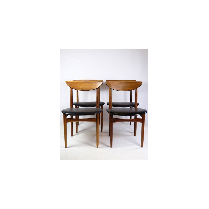 Set van 4 vintage rozenhouten stoelen van Kurt Østervig voor K.P Møbler, 1960