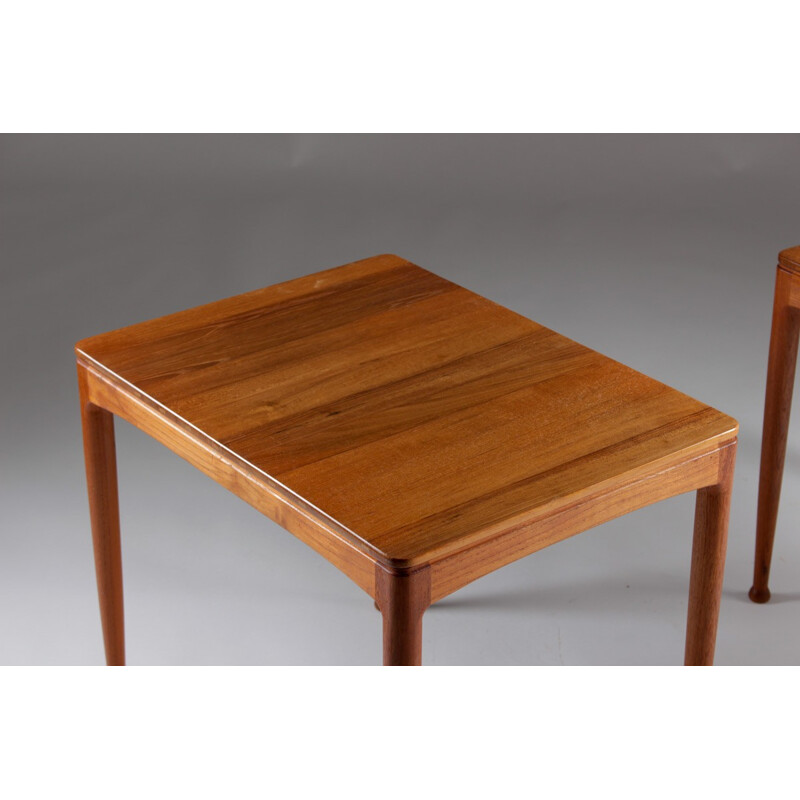 Pair of mid-century side tables in teak, Sven ENGSTRÖM & Gunnar MYRSTRAND - 1950s