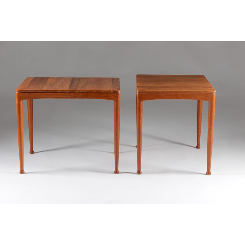 Pair of mid-century side tables in teak, Sven ENGSTRÖM & Gunnar MYRSTRAND - 1950s