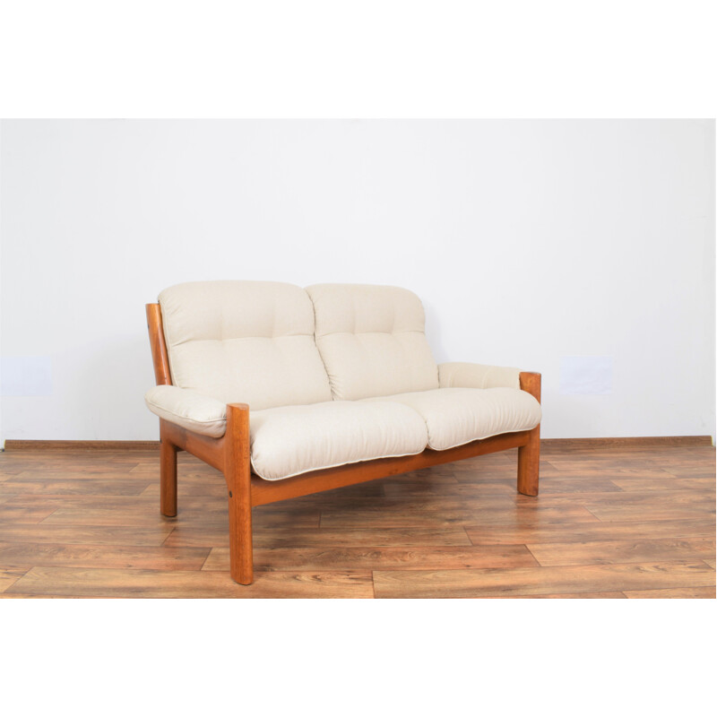 Vintage Noorse teakhouten bank van Ekornes, 1970