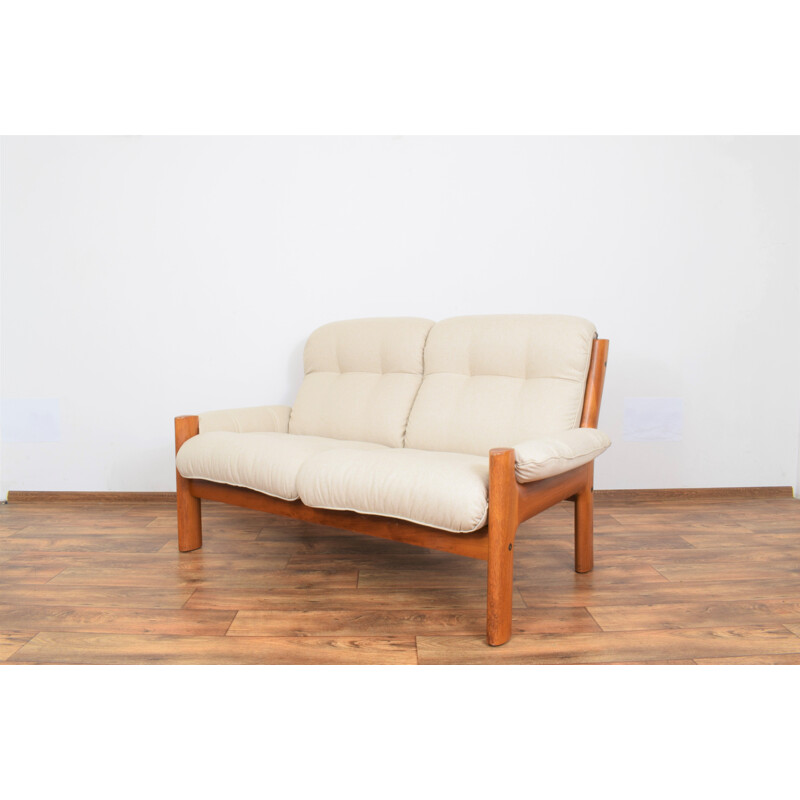 Vintage Noorse teakhouten bank van Ekornes, 1970