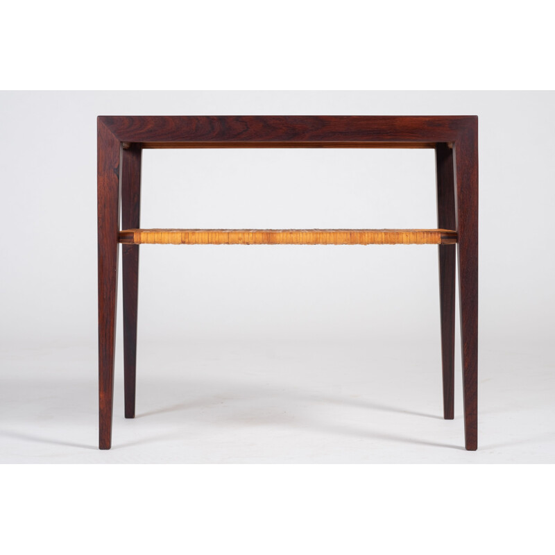 Vintage rosewood side table by Severin Hansen for Haslev, 1950