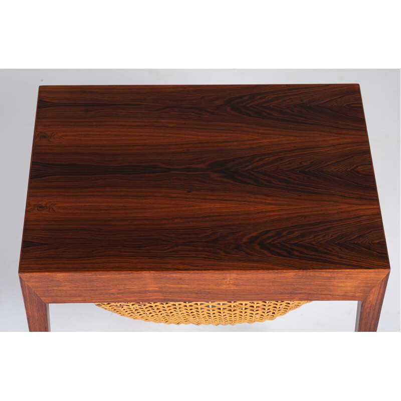 Mesa de costura Vintage Rosewood de Severin Hansen para mobiliário Haslev