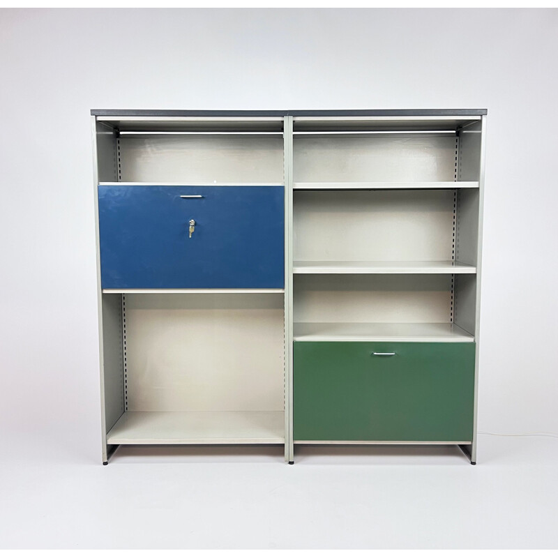 Vintage Gispen 5600 industrial cabinet by A.R. Cordemeyer, 1960s