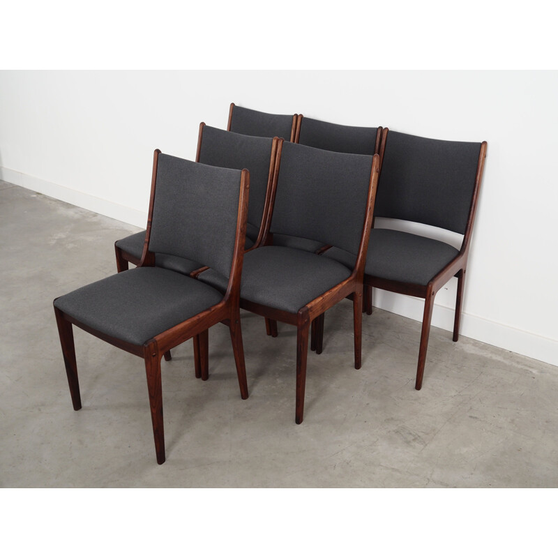 Set of 6 vintage rosewood chairs by Johannes Andersen, 1960s