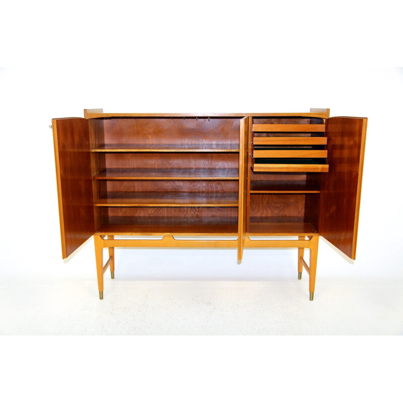 Vintage teak cabinet by Kirke Nielsen for Abrahamssons Möbelfabrik, Sweden 1960s