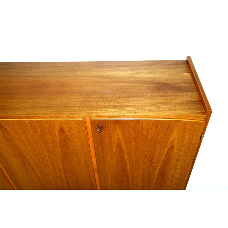 Vintage teak cabinet by Kirke Nielsen for Abrahamssons Möbelfabrik, Sweden 1960s