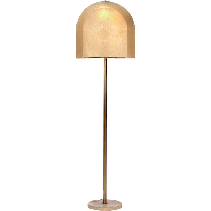 Vintage brass floor lamp by Salvatore Gregorietti for Lamperti, 1960s