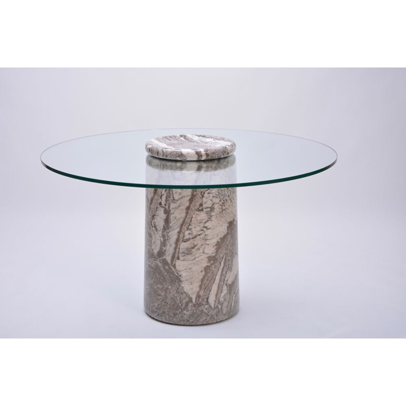 Table italienne vintage en marbre modèle Castore par Angelo Mangiarotti, 1975