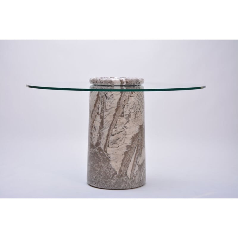 Italian vintage marble dining table model Castore by Angelo Mangiarotti, 1975