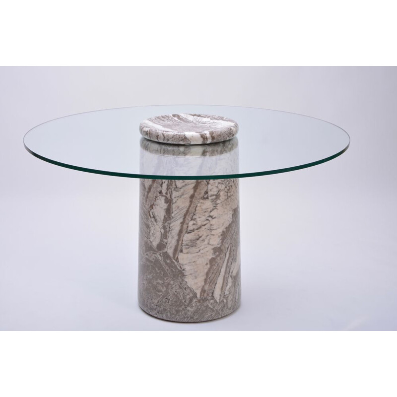 Italian vintage marble dining table model Castore by Angelo Mangiarotti, 1975