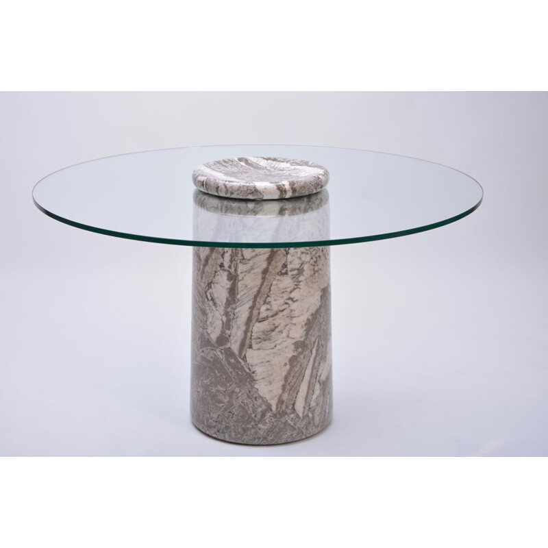 Table italienne vintage en marbre modèle Castore par Angelo Mangiarotti, 1975