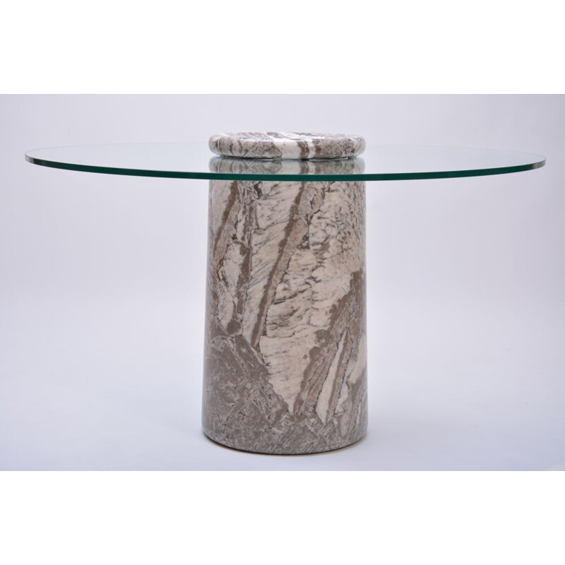 Italian vintage marble dining table model Castore by Angelo Mangiarotti, 1975