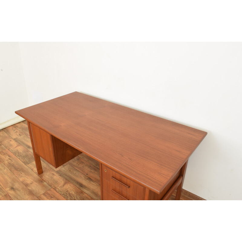 Vintage Deens teakhouten bureau, 1960