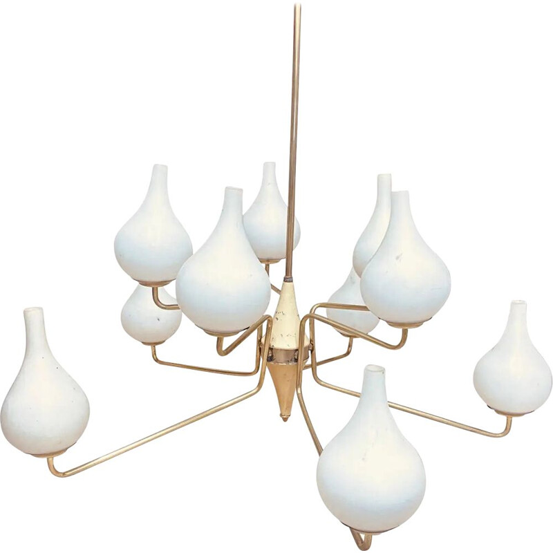 Lampadario italiano moderno d'epoca, 1950