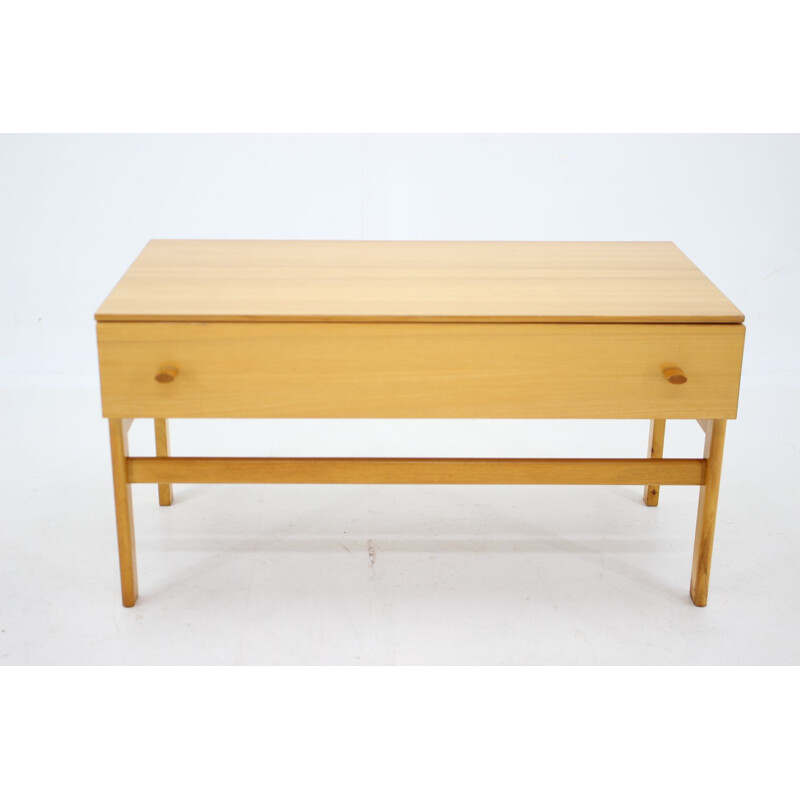 Paire de commodes vintage en bois de bouleau, Tchécoslovaquie 1970