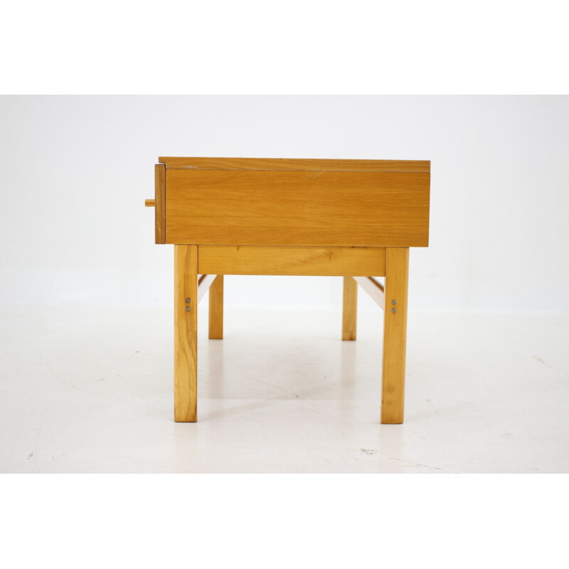 Paire de commodes vintage en bois de bouleau, Tchécoslovaquie 1970