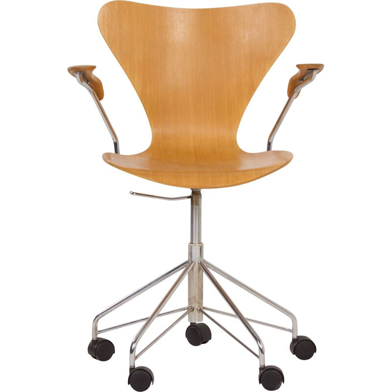 Bureaustoel Butterfly 3217 van Arne Jacobsen voor Fritz Hansen, 1980