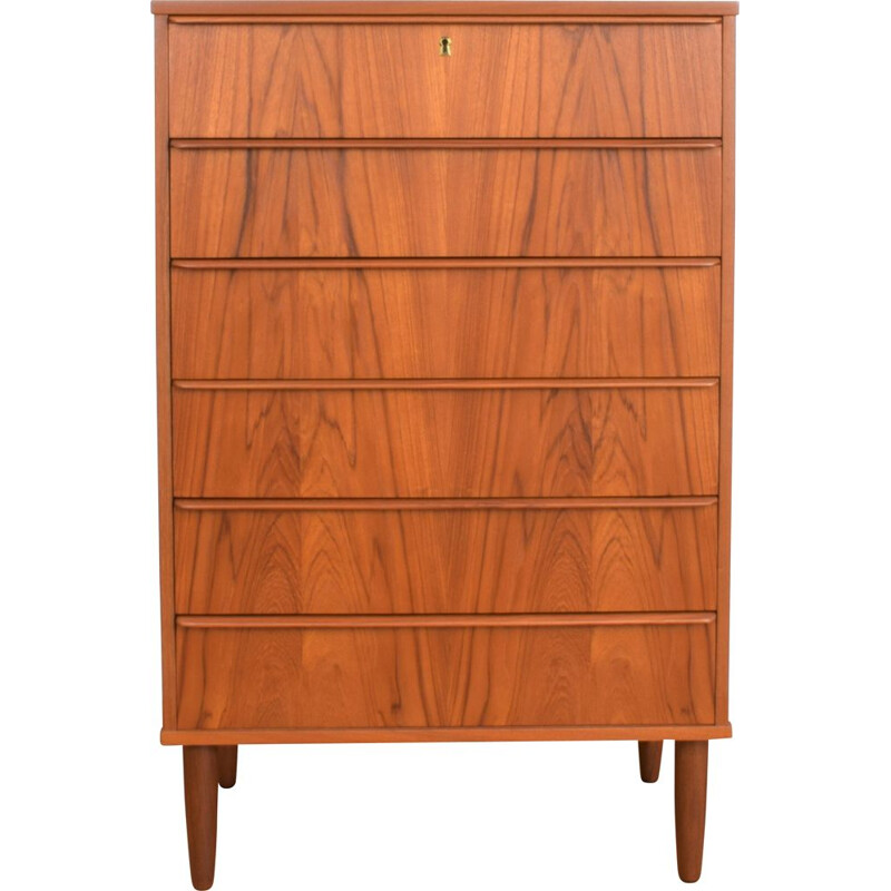 Mid-century danish teak chest of drawers, 1960s