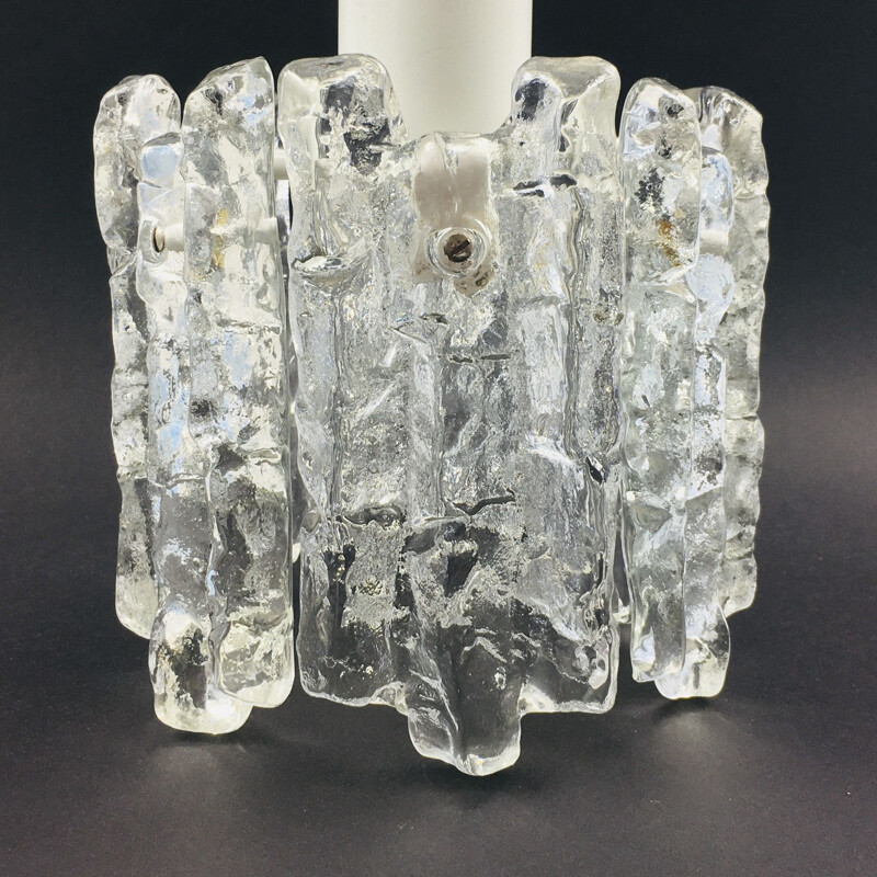 Lámpara de techo vintage de cristal de Murano de J.T. Kalmar, Austria 1960