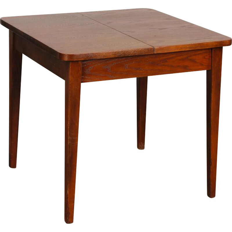 Table vintage avec rallonge intégrée, République tchèque 1960