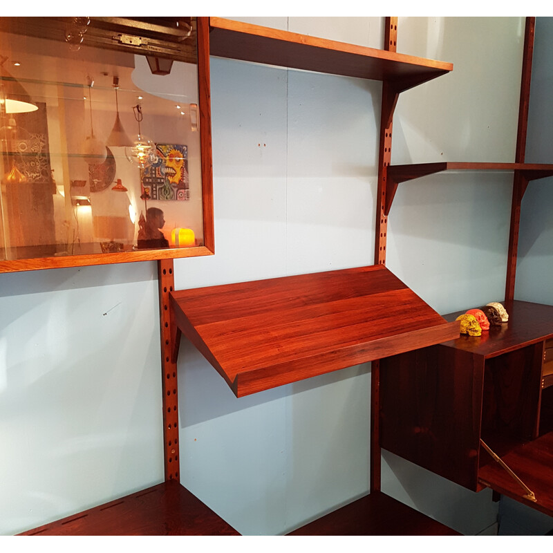 Vintage modular storage system in rosewood, Poul CADOVIUS - années 50