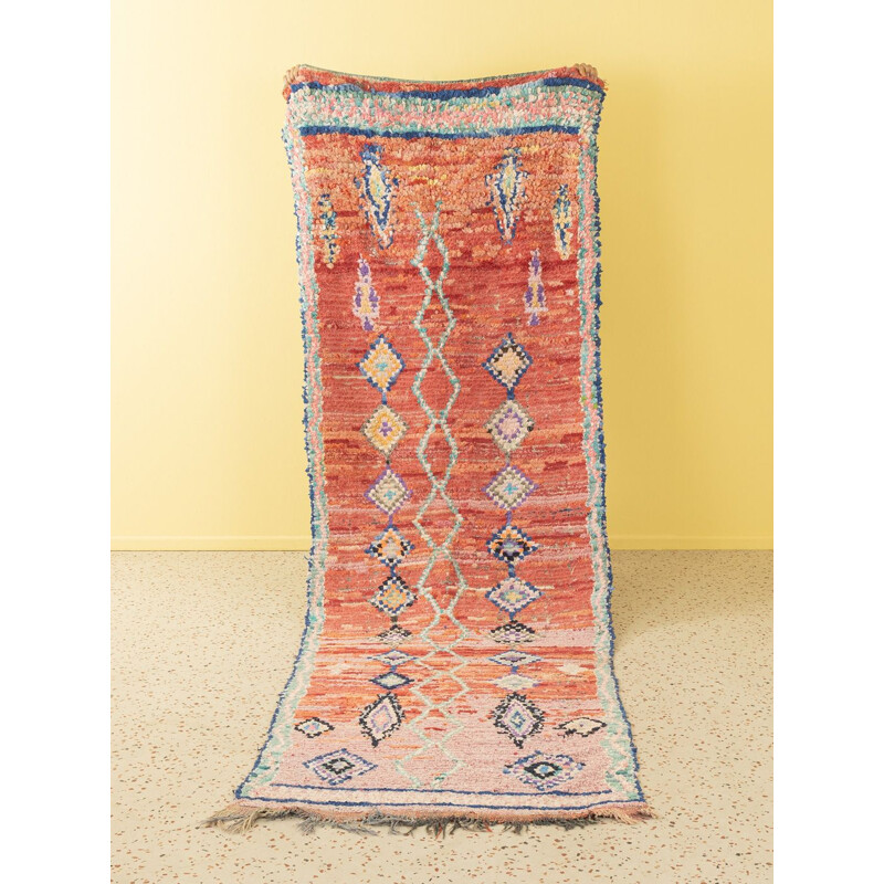 Vintage Berber carpet azilal in wool, Morocco