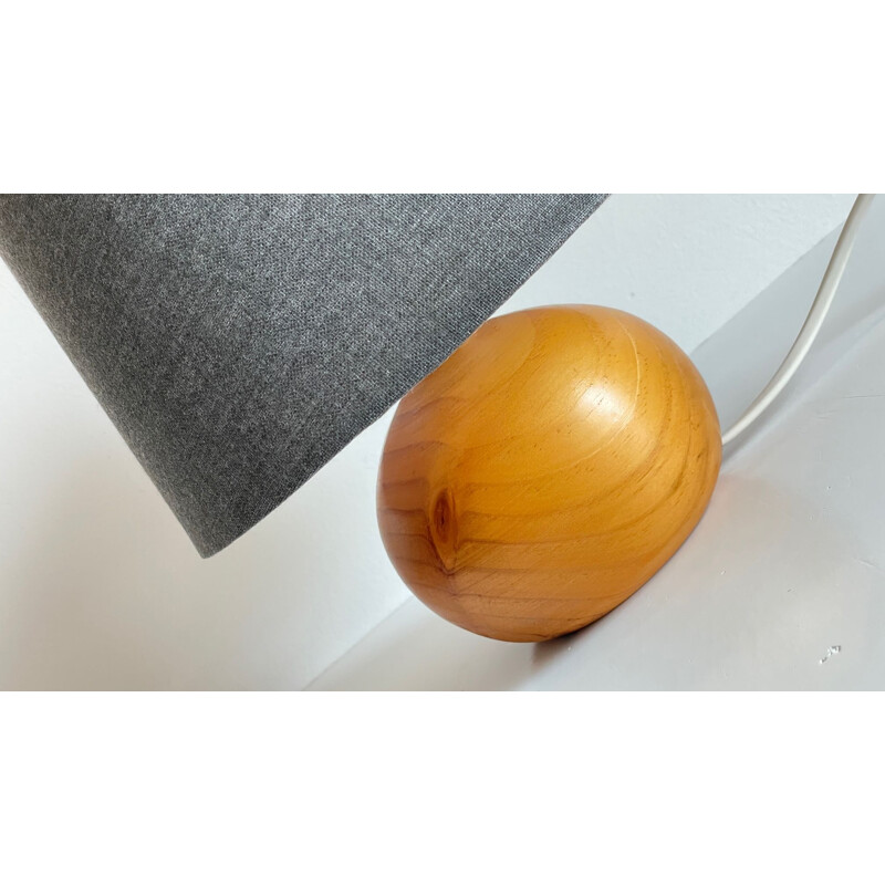 Vintage wooden ball lamp, 1980