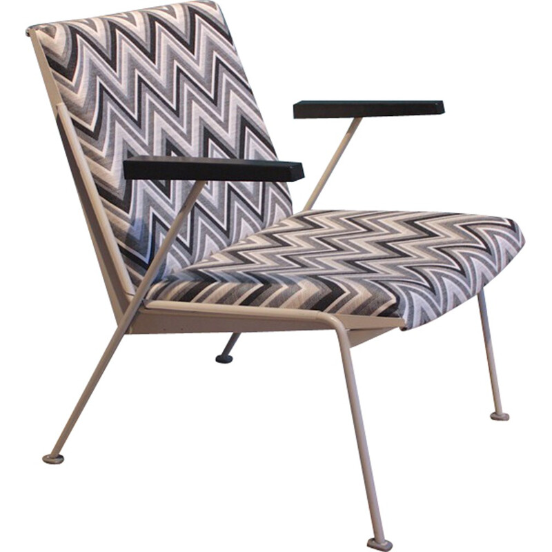 Ahrend de Cirkel "Oase" armchair in steel and fabric, Wim RIETVELD - 1950s