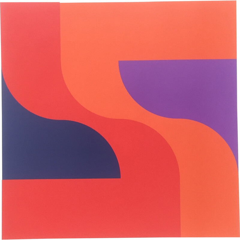 Lithographie offset carrée, Jo Adolf NYFELER - 1971