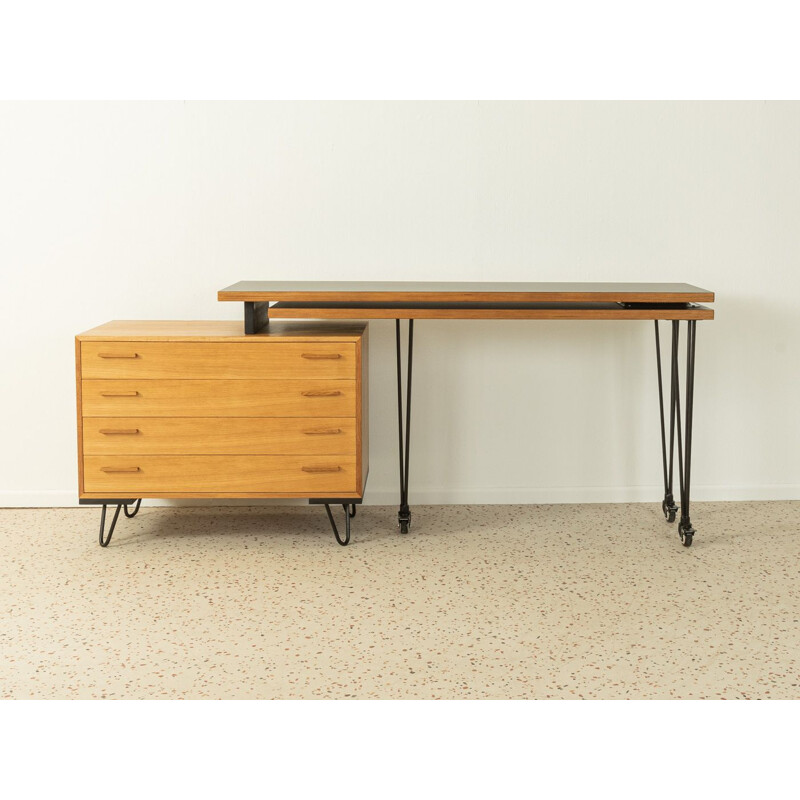 Vintage oakwood desk with four drawers by Kai Kristiansen, Denmark 1960s