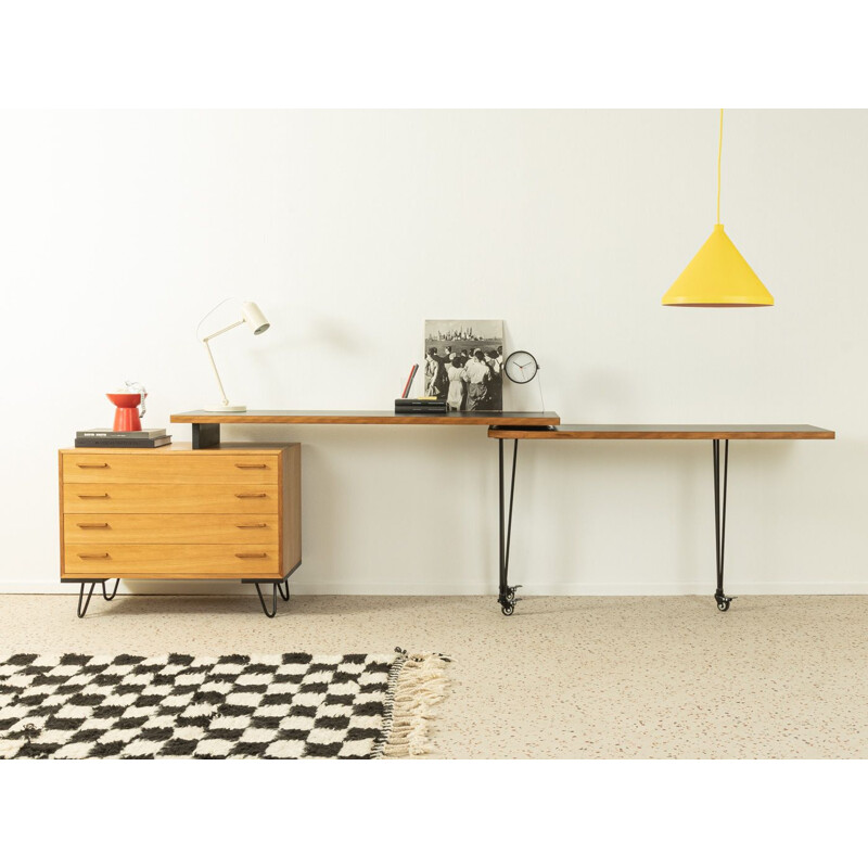 Vintage oakwood desk with four drawers by Kai Kristiansen, Denmark 1960s