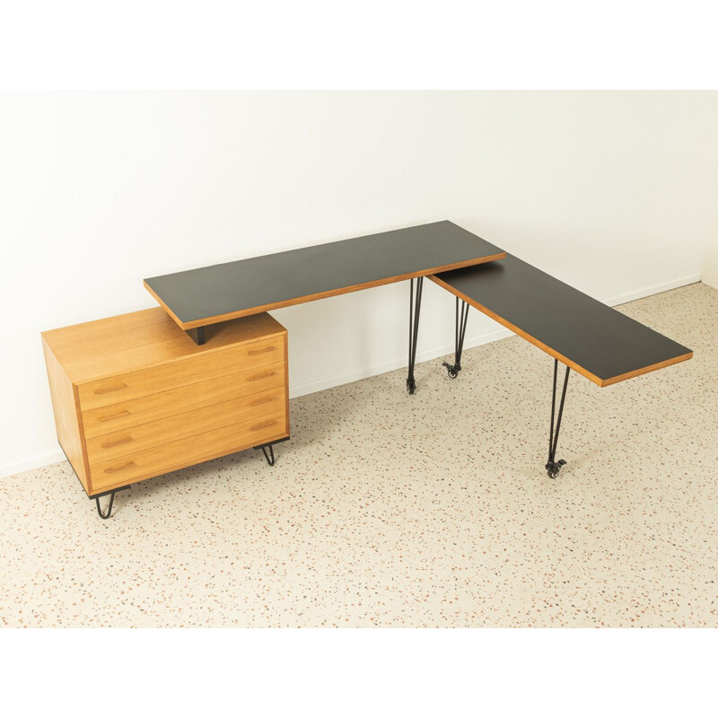 Vintage oakwood desk with four drawers by Kai Kristiansen, Denmark 1960s