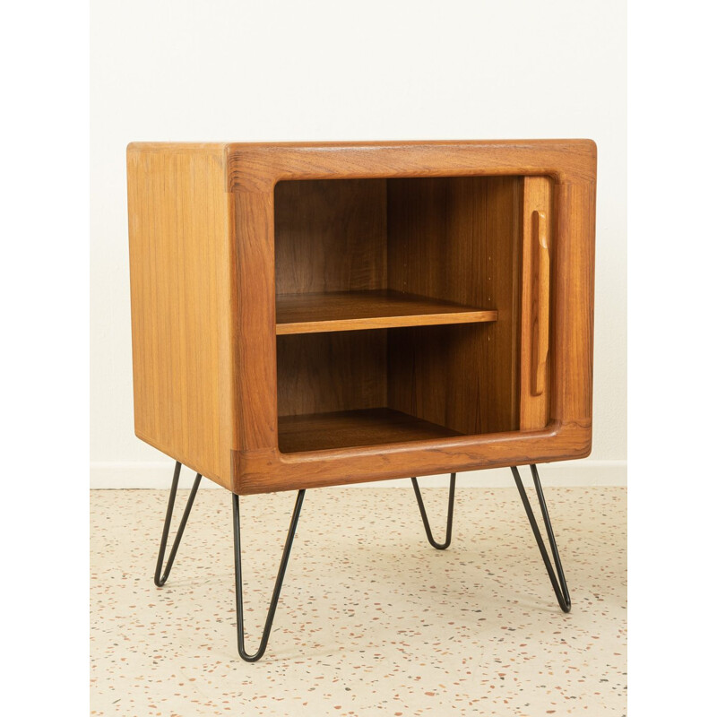 Vintage teak chest of drawers with sliding door, Denmark 1960