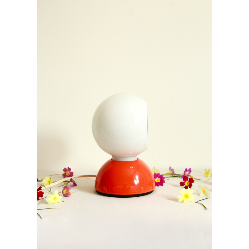 Vintage Ranuncolo orange table lamp, Italy 1960s