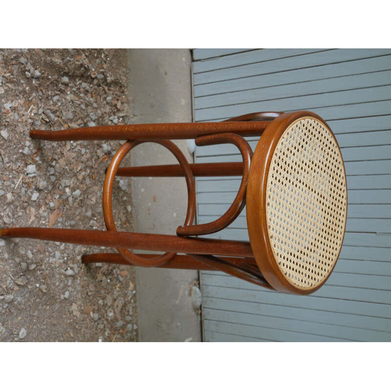 Pair of vintage bar stools in beech wood, 1980