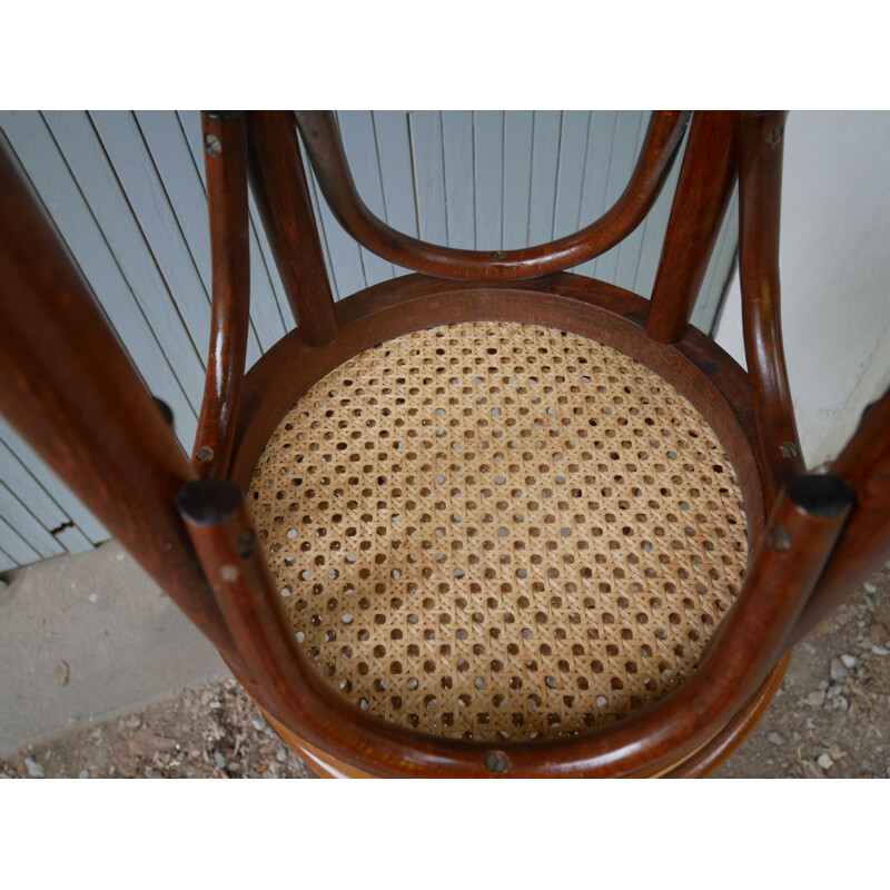 Pair of vintage bar stools in beech wood, 1980