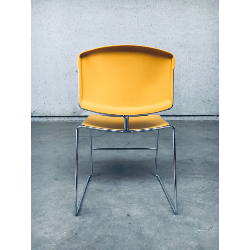Set di 8 sedie da ufficio vintage Max Stacker di Steelcase Strafor, USA 1970-1980