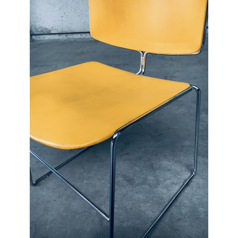 Juego de 8 sillas de oficina vintage Max Stacker de Steelcase Strafor, USA 1970-1980