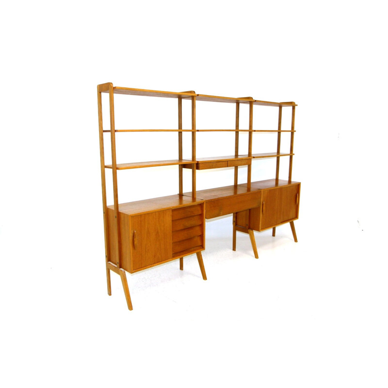 Vintage teak bookcase, Sweden 1950