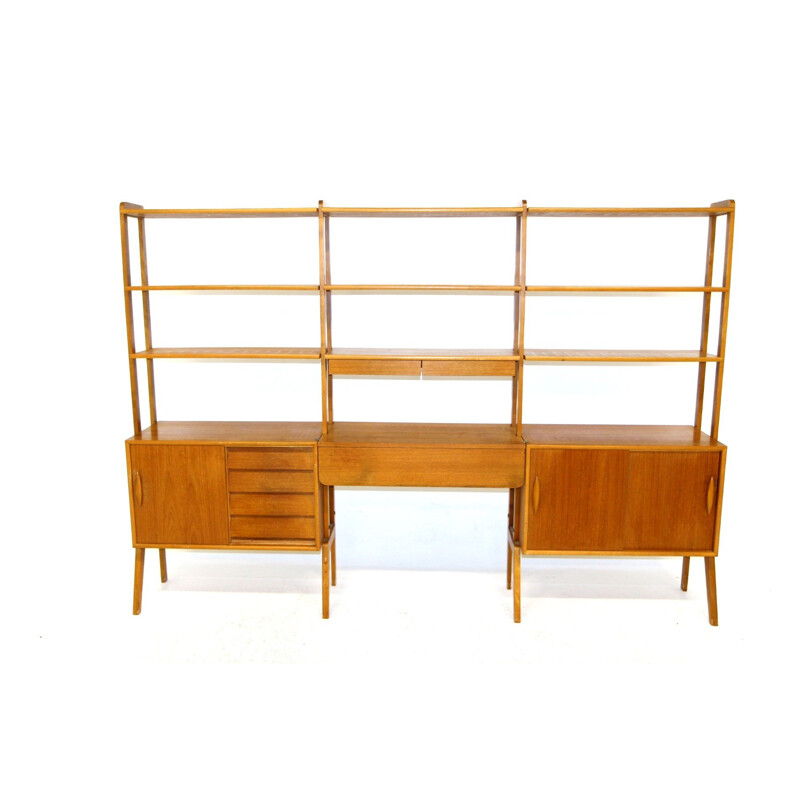 Vintage teak bookcase, Sweden 1950