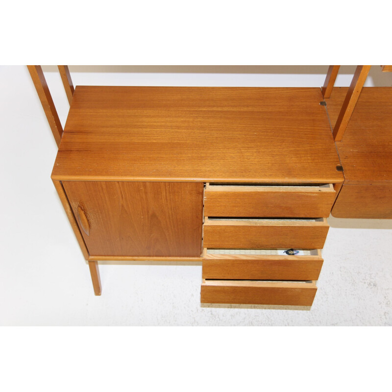 Vintage teak bookcase, Sweden 1950