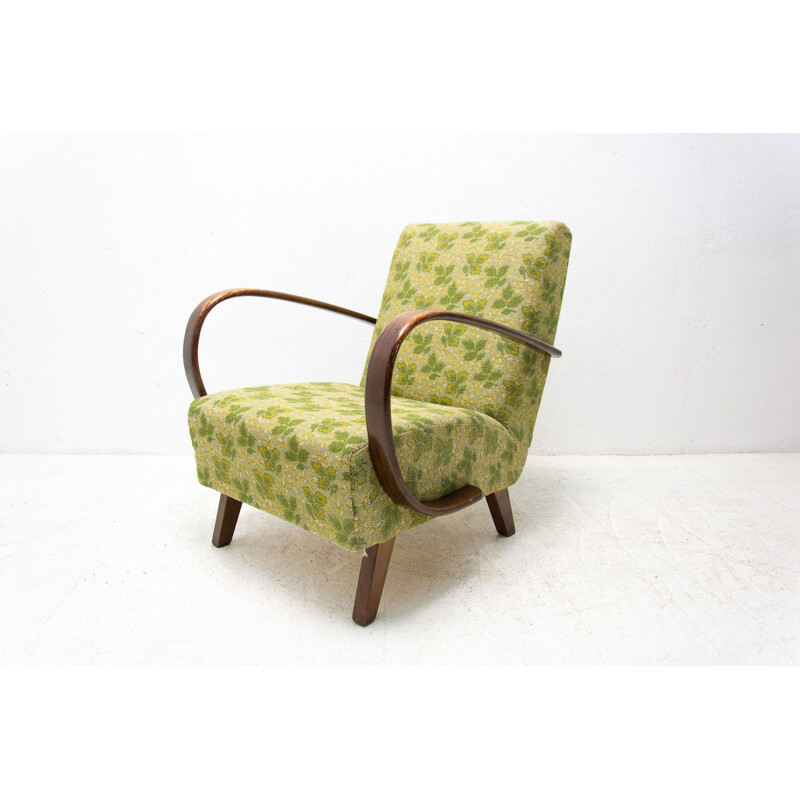 Paar vintage gebogen houten fauteuils van Jindřich Halabala voor Up Závody, 1950