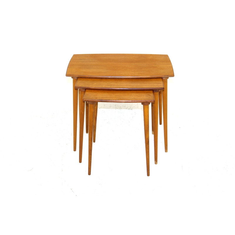 Vintage teak nesting table, Sweden 1950