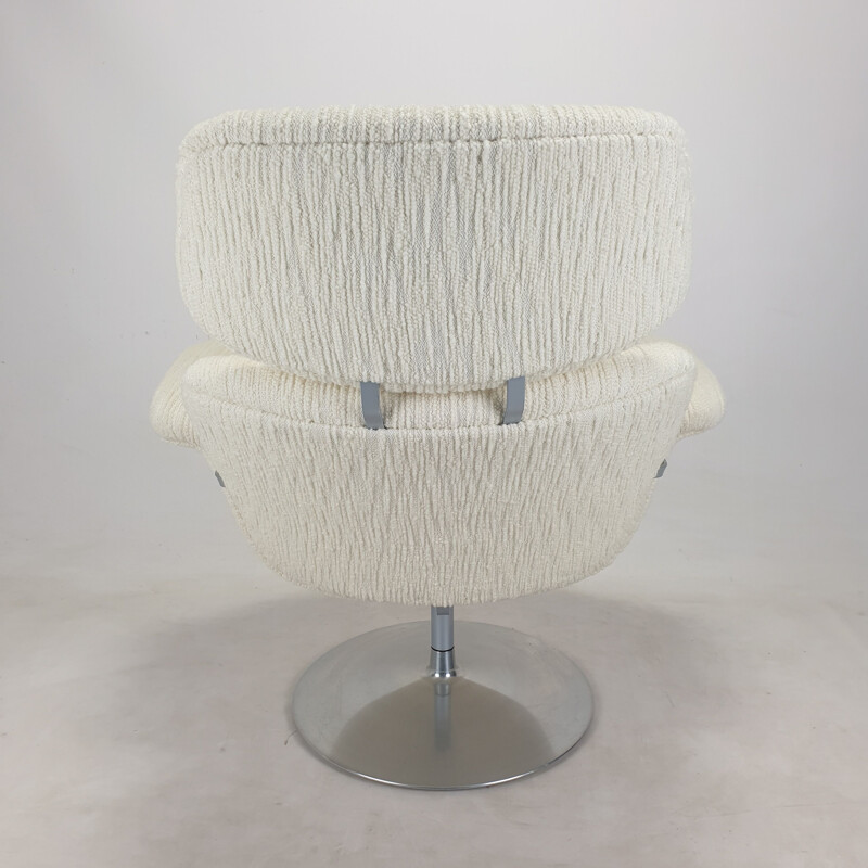 Vintage Tulip fauteuil en voetenbank van Pierre Paulin voor Artifort, 1980