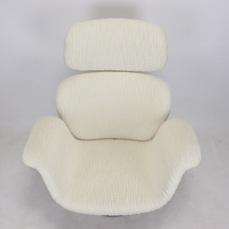 Vintage Tulip armchair and ottoman by Pierre Paulin for Artifort, 1980s