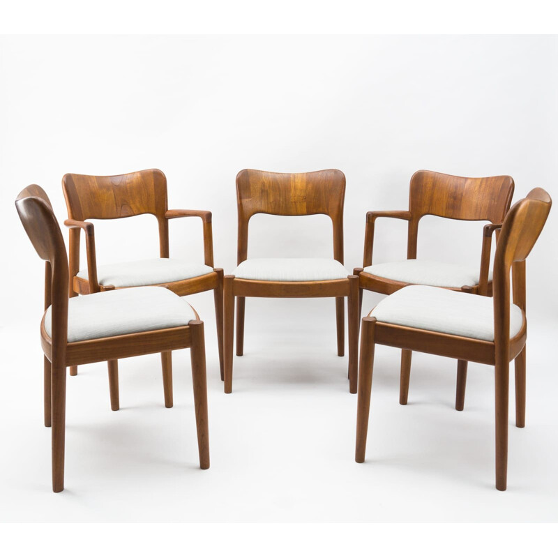 Set of 5 Danish vintage Ole dining chairs by Niels Koefoed for Koefoeds Møbelfabrik, 1960s