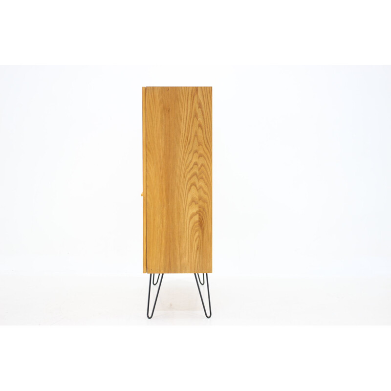 Vintage birch wood wardrobe, Czech 1970