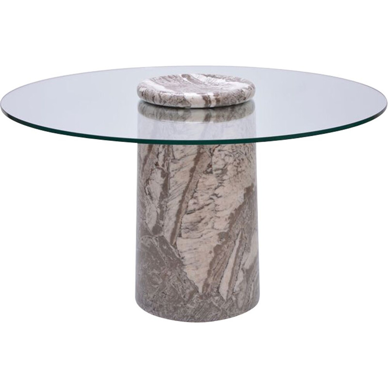 Italian vintage marble dining table model Castore by Angelo Mangiarotti, 1975