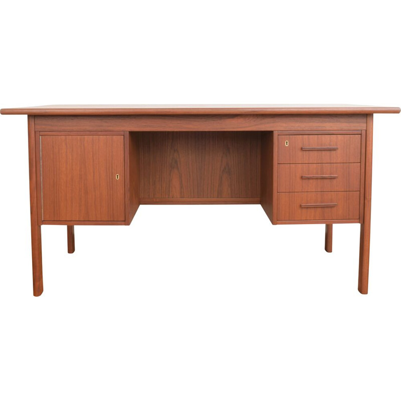 Mid-century Danish Freestanding teak desk, 1960s